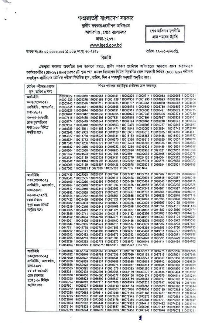 Lged job store circular 2020